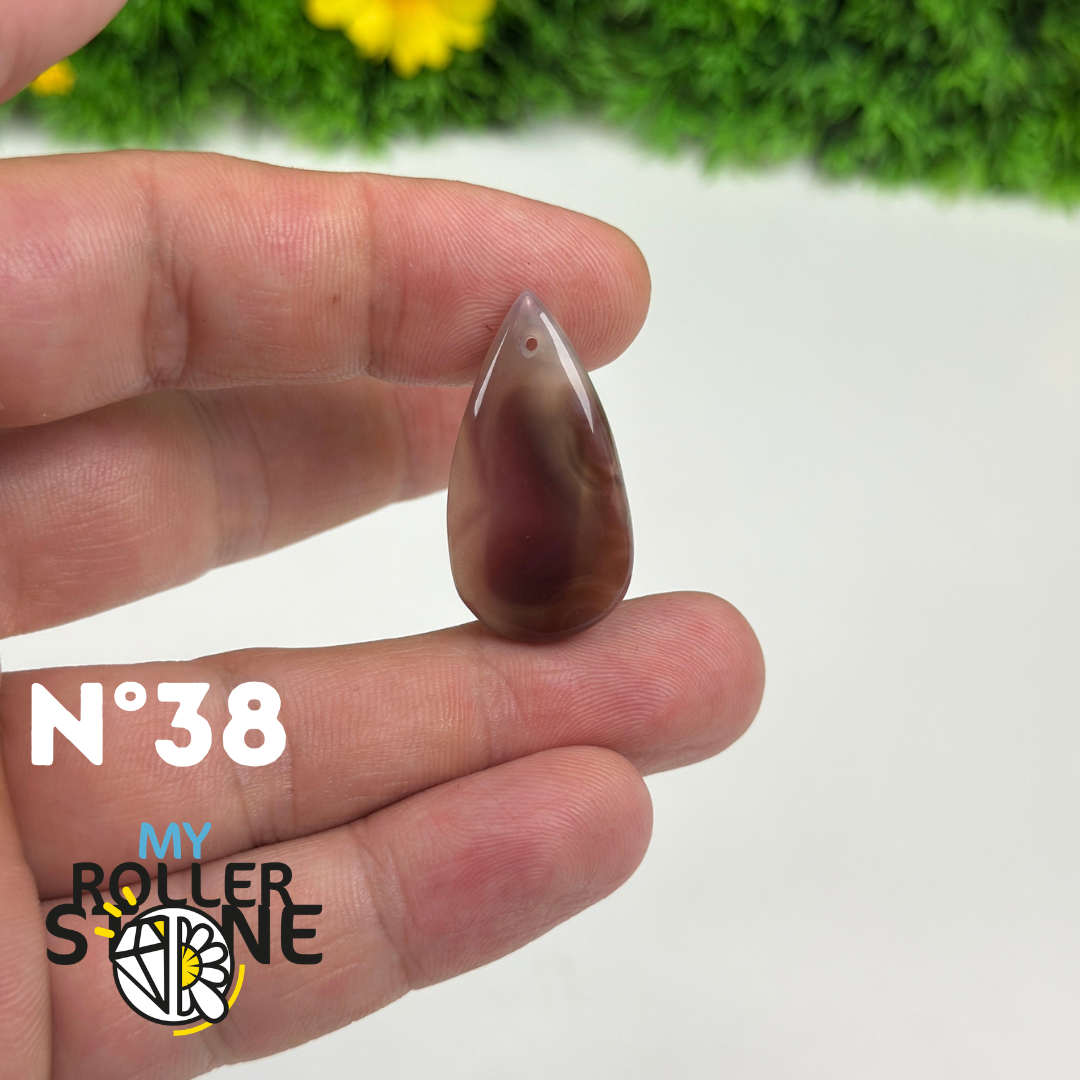 Pendentif percé Agate du Botswana 5A