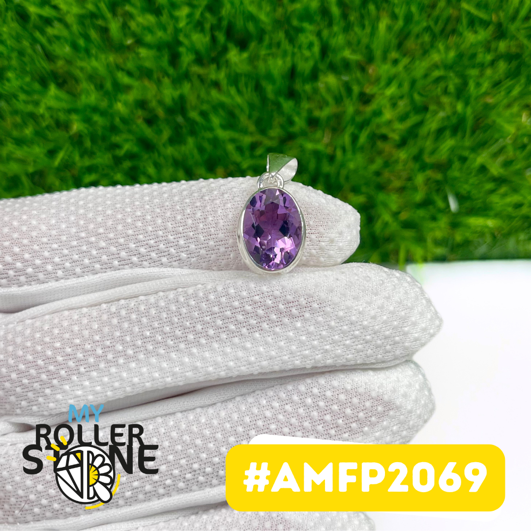 Pendentif Argent 925 Améthyste Facettée #AMFP2069