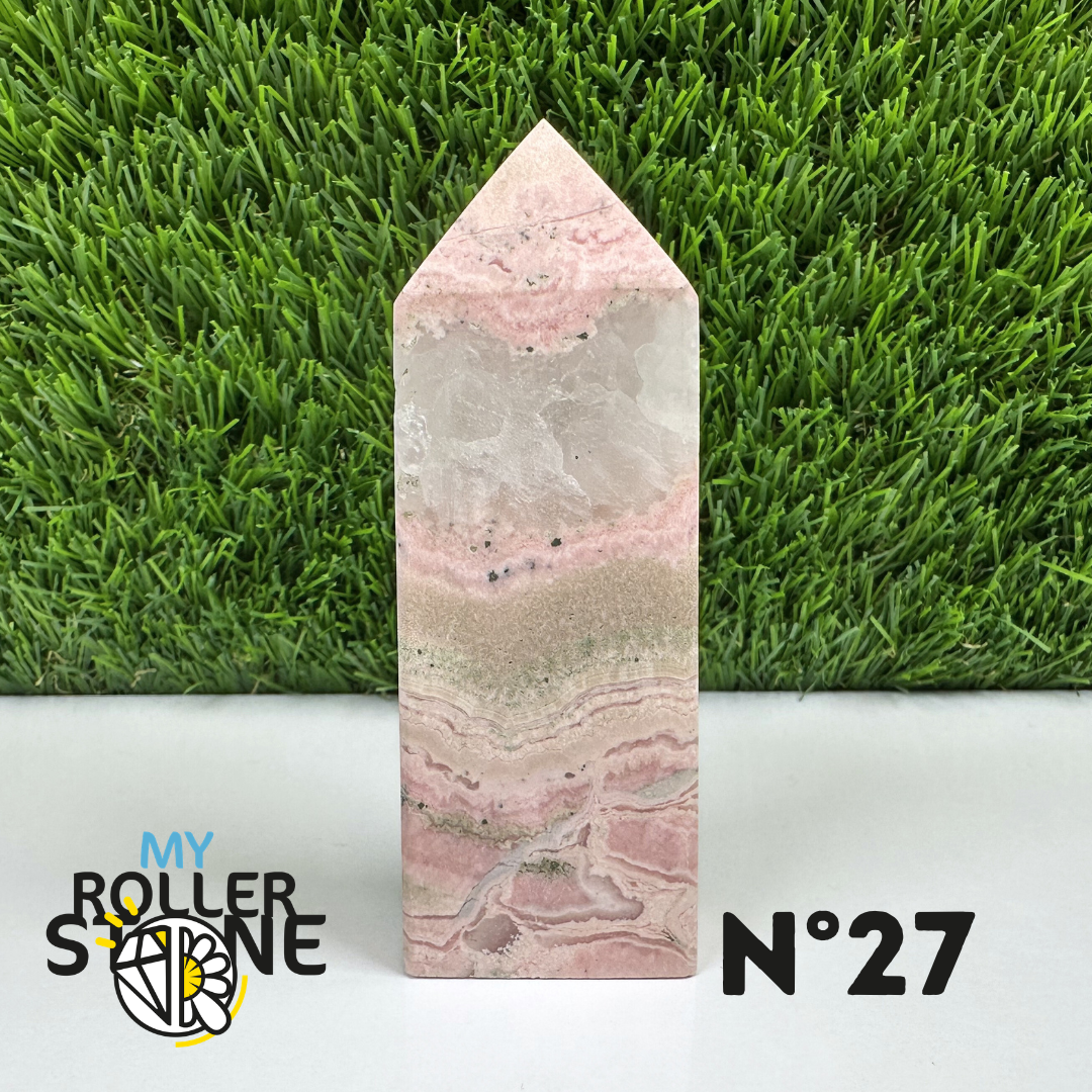 Pointes Pierre Rectangulaire Rhodochrosite