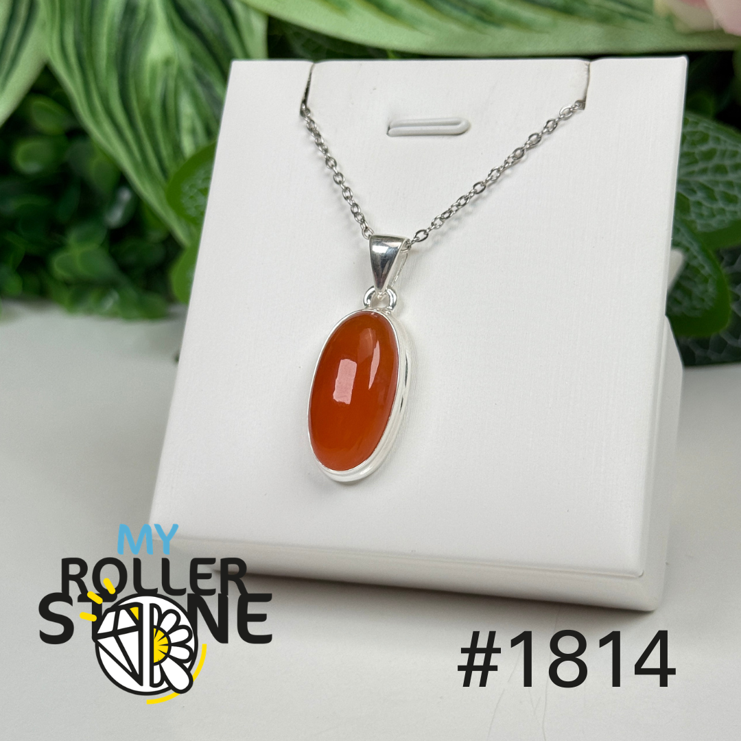 Pendentif argent cornaline #1814