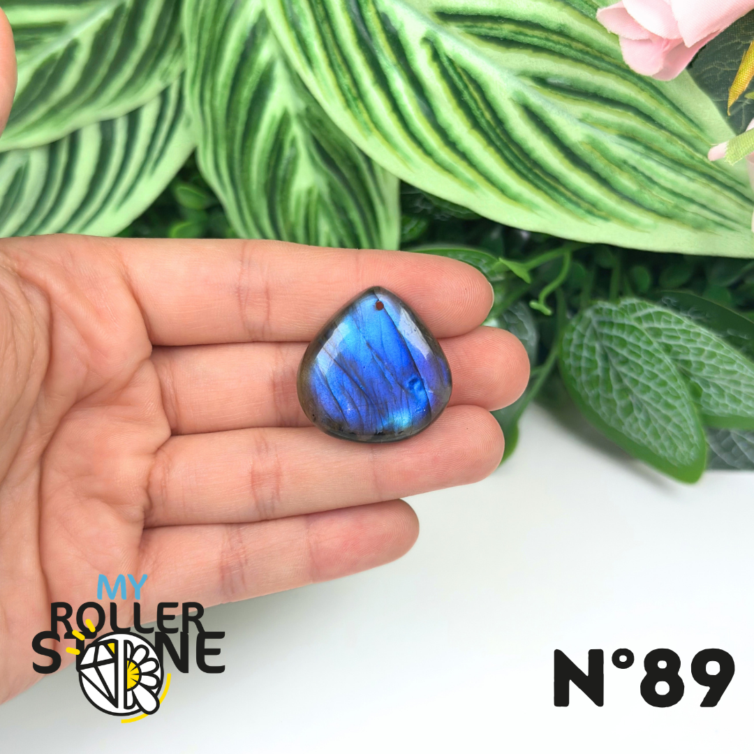 Pendentif Labradorite blue fire percé 5A