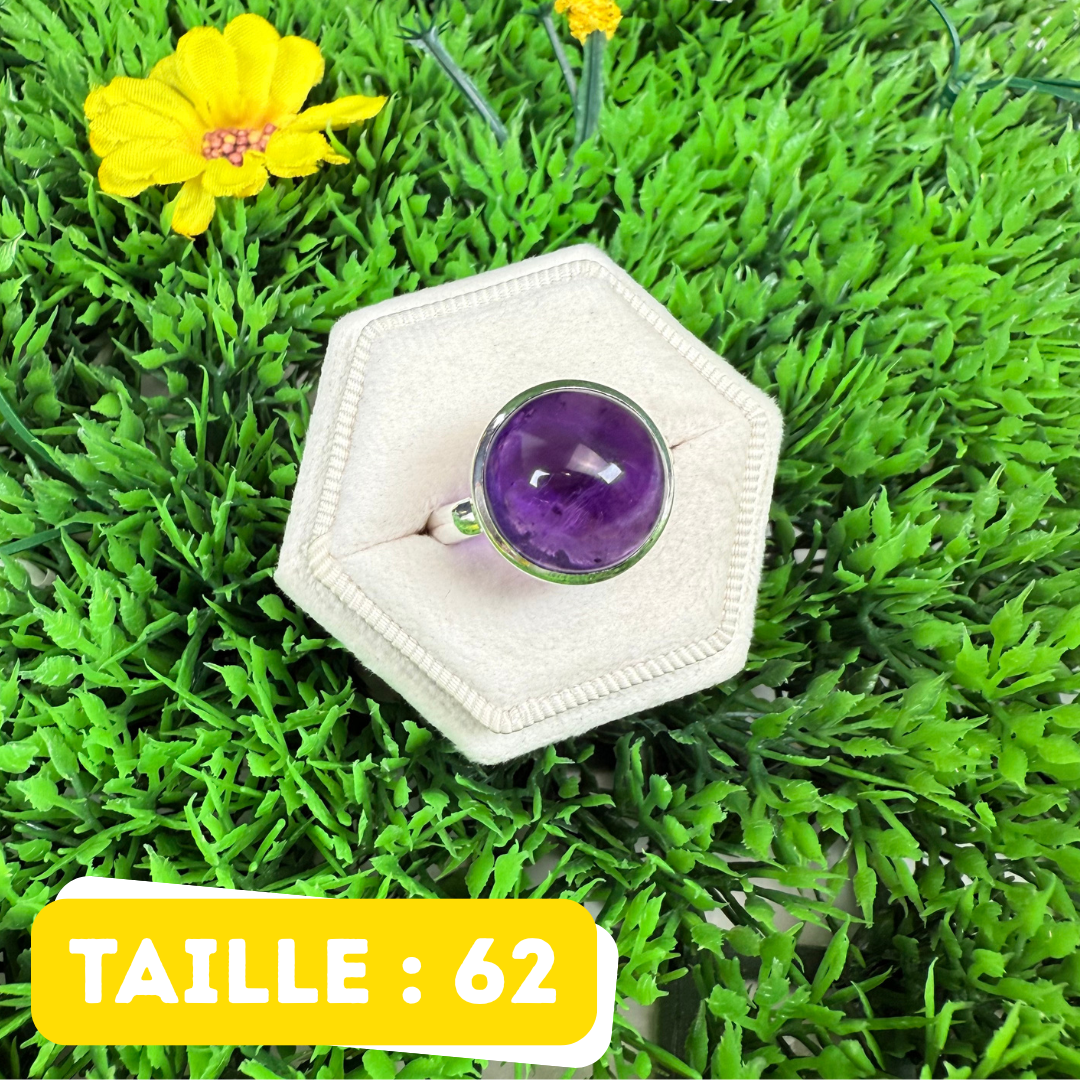 Bague Argent 925 Améthyste #239