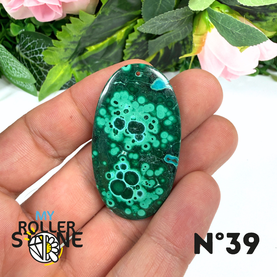 Pendentif Malachite Percé 5A