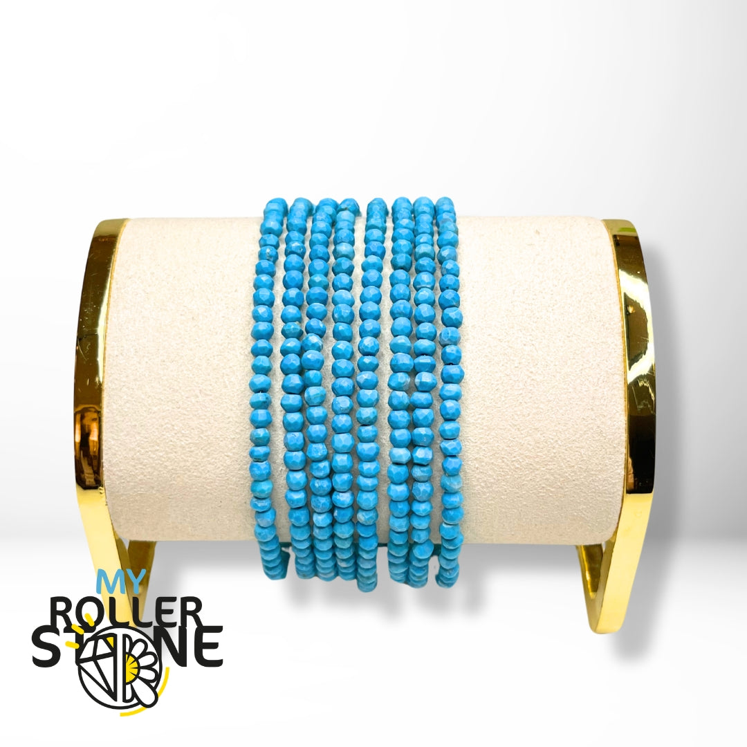 Bracelet Facetté en Turquoise Kingman