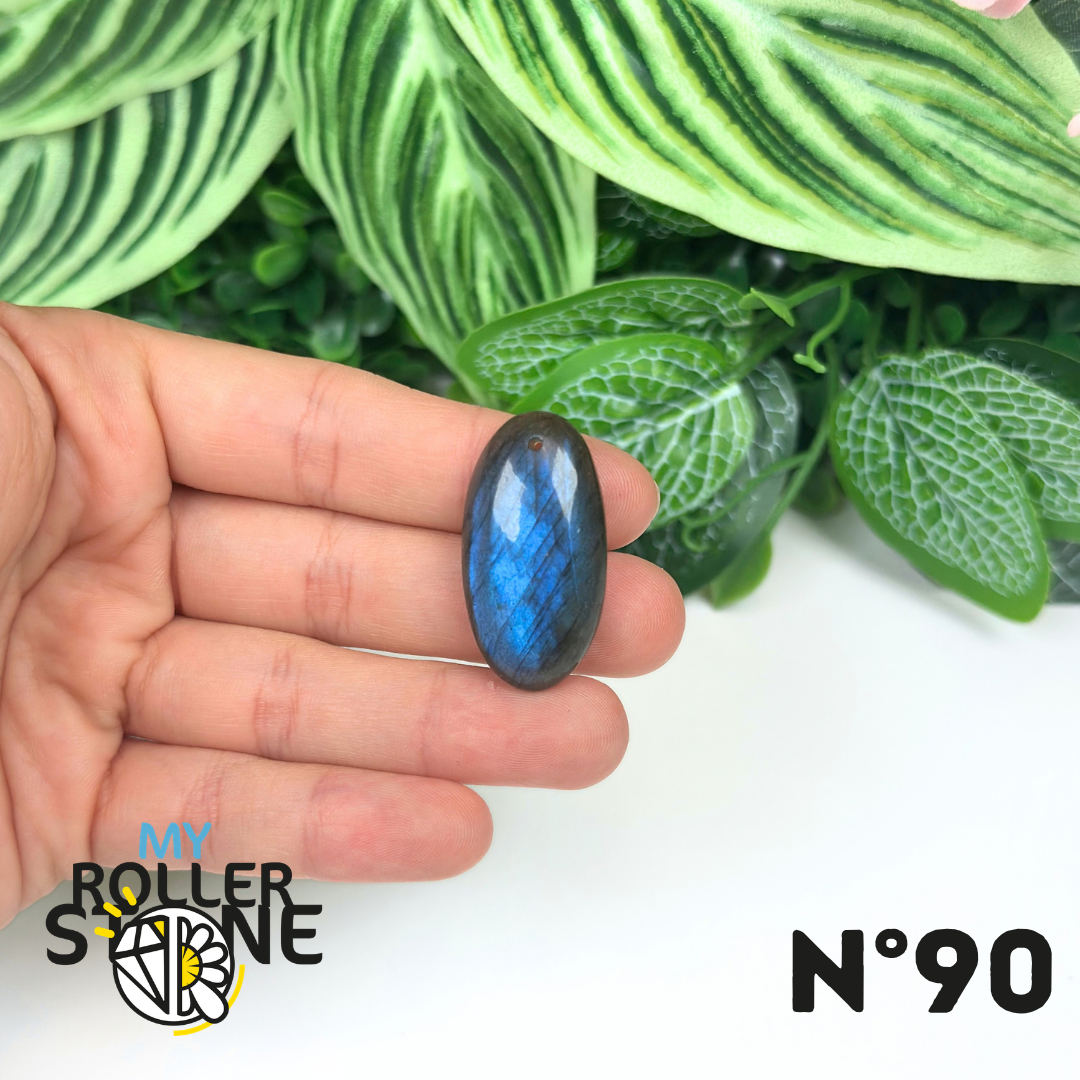 Pendentif Labradorite blue fire percé 5A