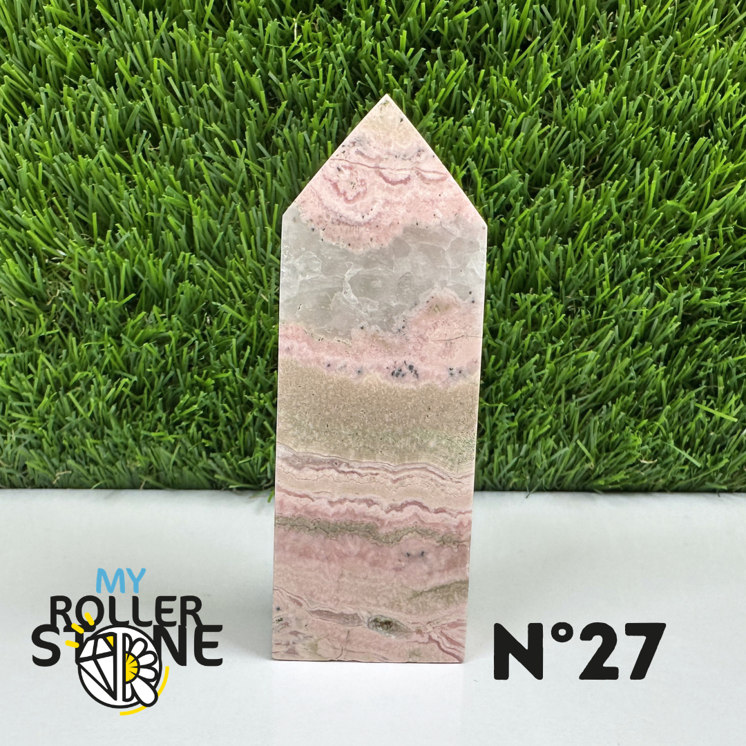 Pointes Pierre Rectangulaire Rhodochrosite