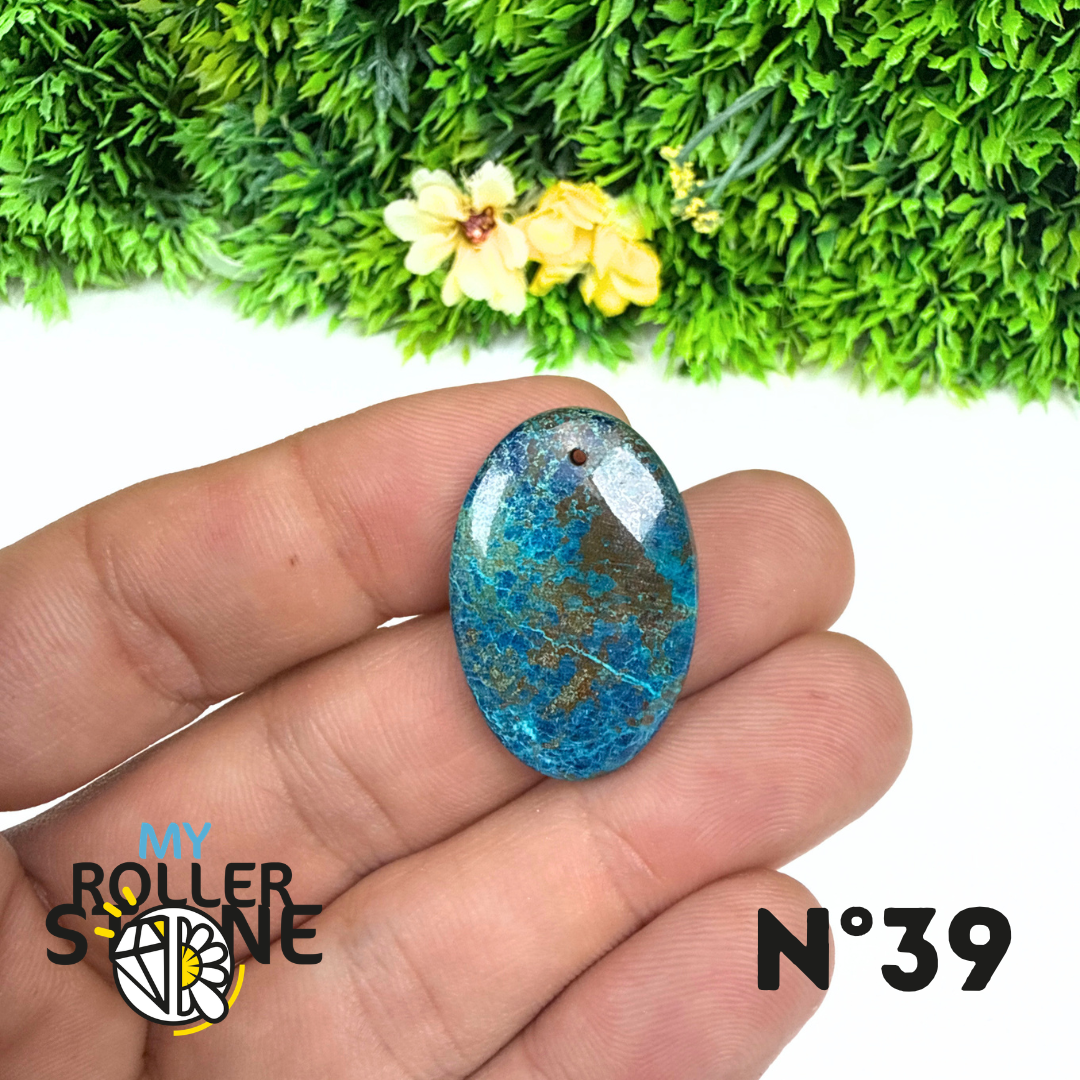 Pendentif Percé Shattuckite avec Cuprite