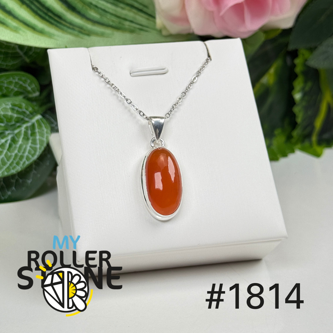 Pendentif argent cornaline #1814