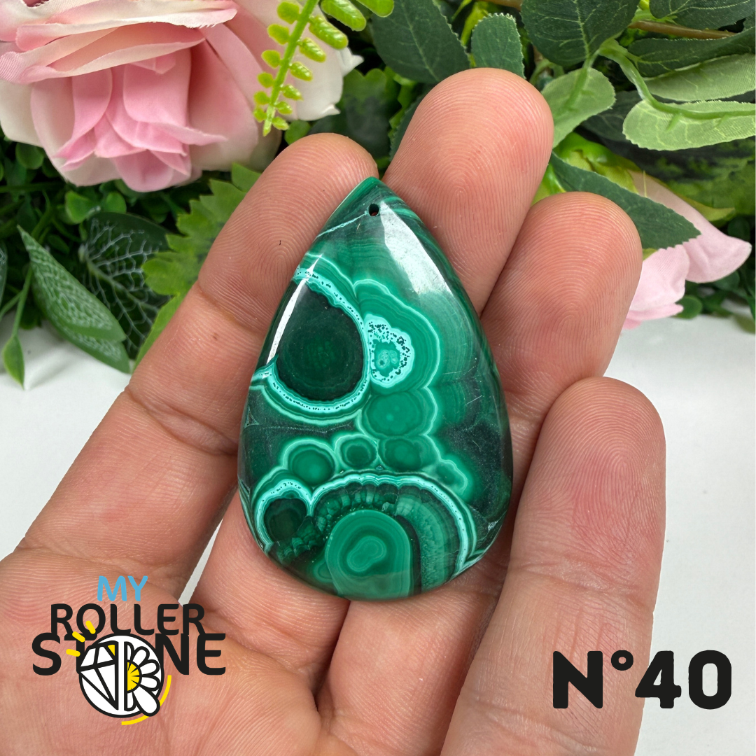 Pendentif Malachite Percé 5A