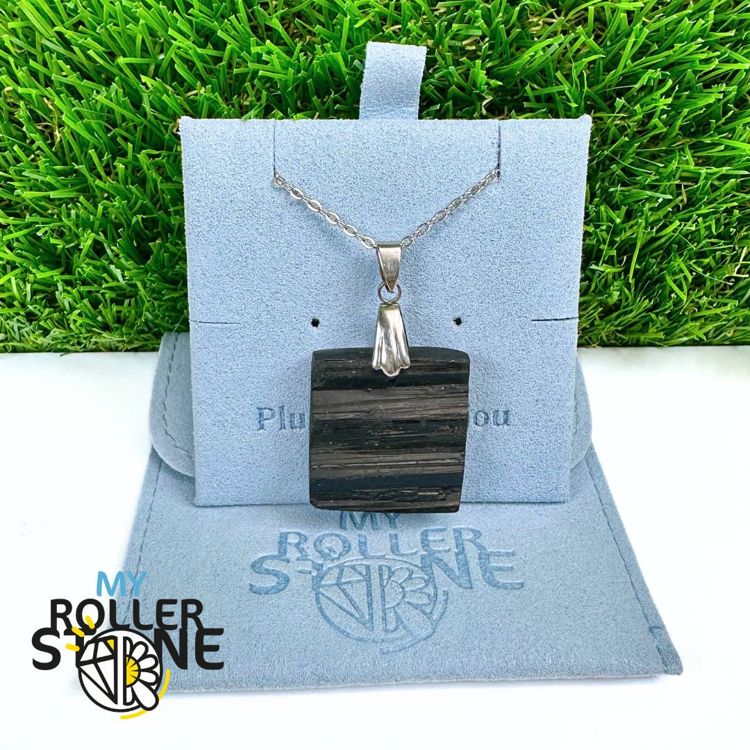 Pendentif Perce Tourmaline Noire 5A