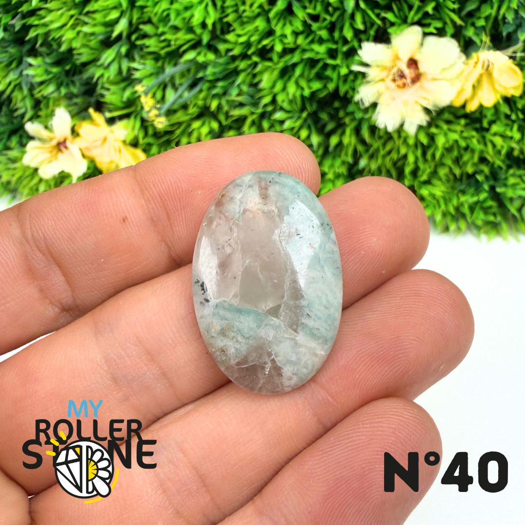 Pendentif Percé Amazonite et Quartz Fumé (Rare)