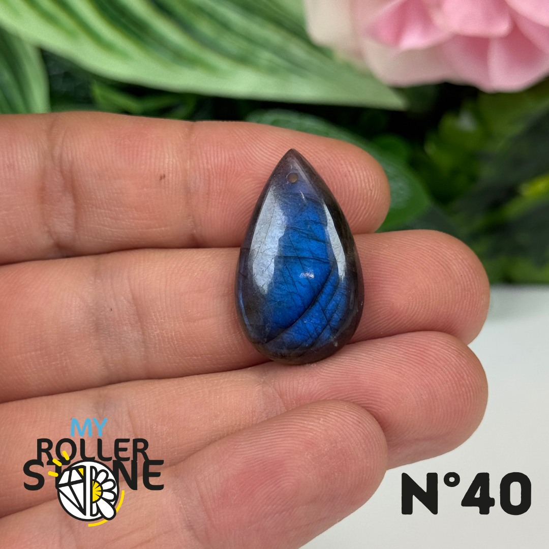 Pendentif Labradorite Blue fire percé 5A