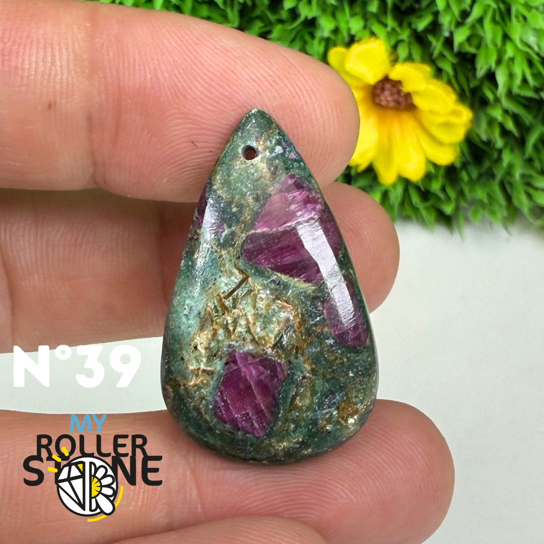 Pendentif percé Ruby Fushiste 5A