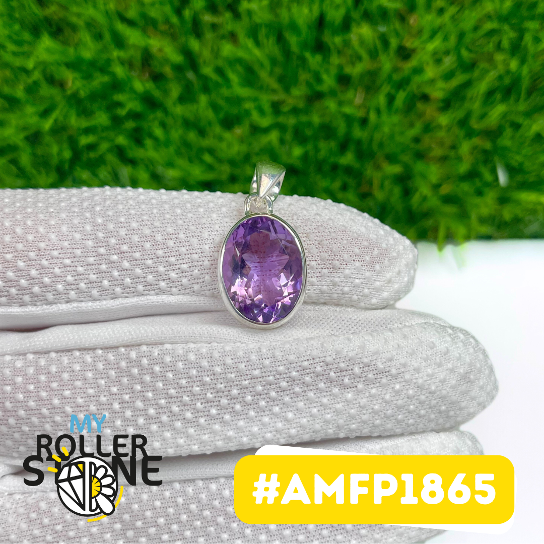 Pendentif Argent 925 Améthyste Facettée #AMFP1865