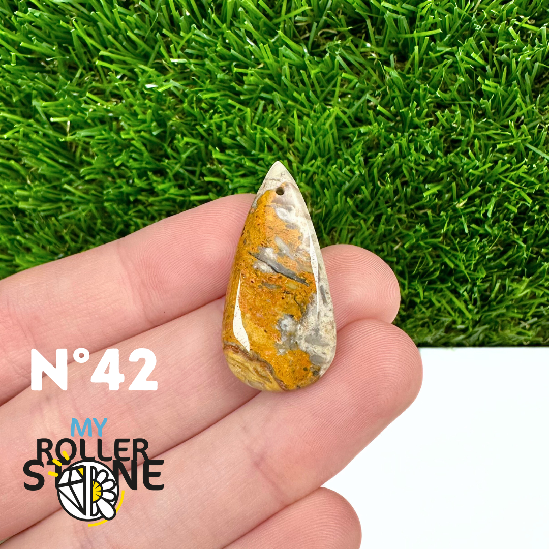 Pendentif Jaspe Bumblebee Néo 5A Percé