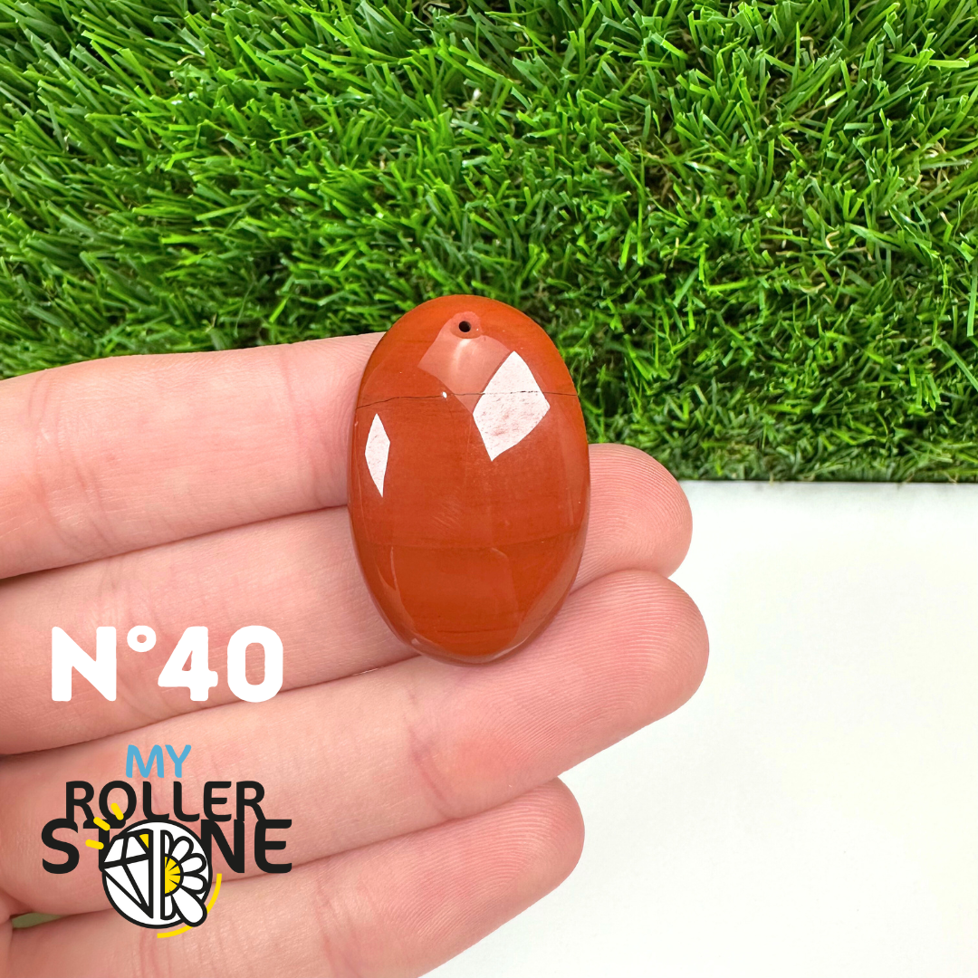 Pendentif Jaspe rouge 5A Percé