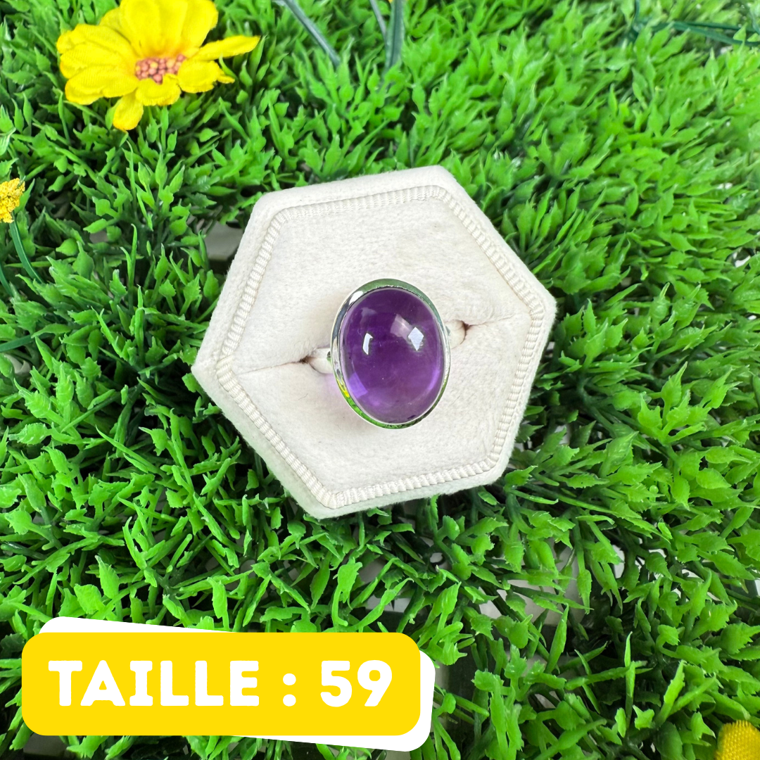 Bague Argent 925 Améthyste #242