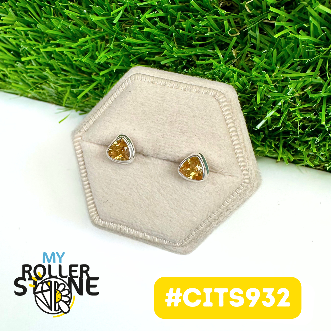 Boucles d'Oreilles Argent 925 Citrine #CITS932