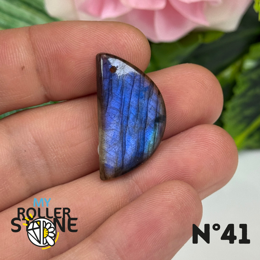 Pendentif Labradorite Blue fire percé 5A