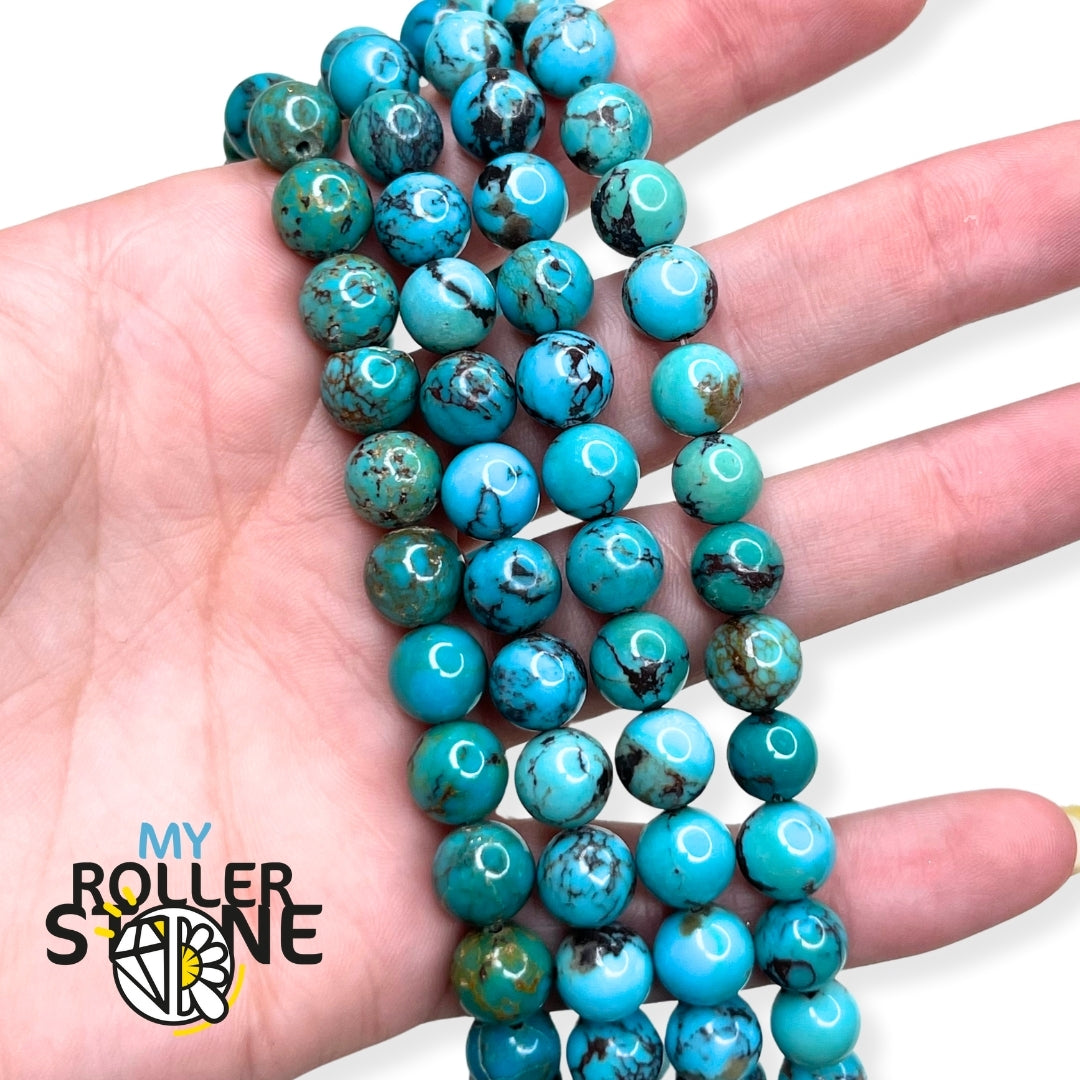 Perle Turquoise Ronde 8 MM