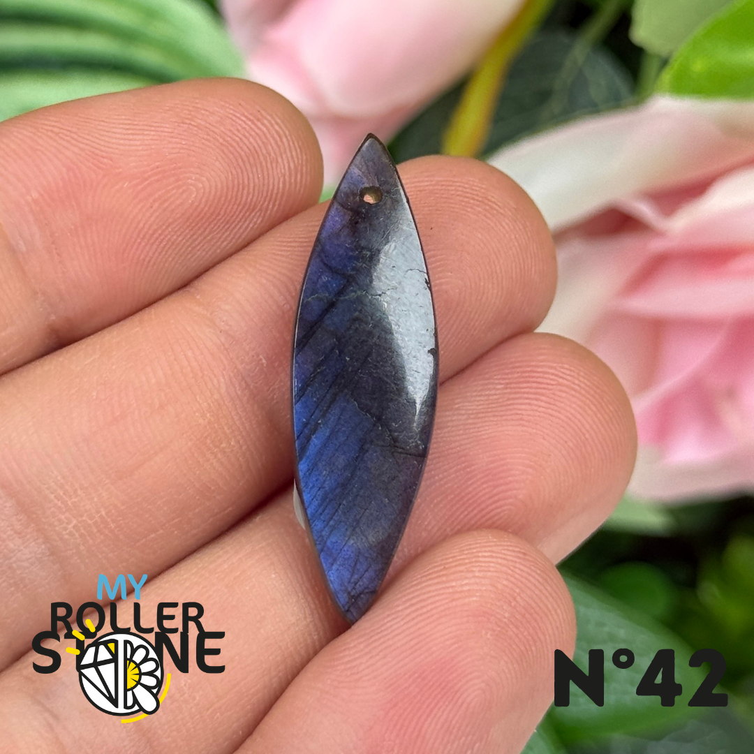 Pendentif Labradorite Blue fire percé 5A