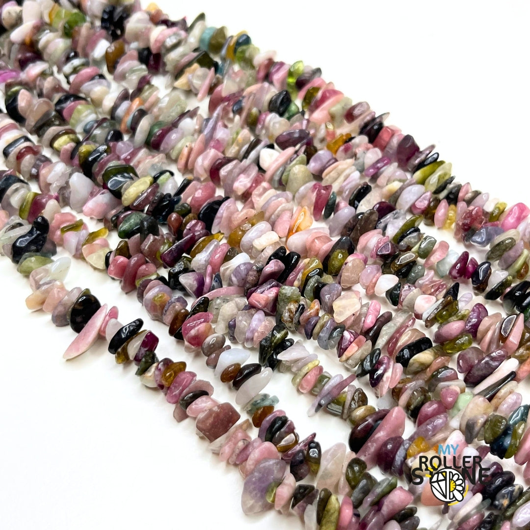 Perle Tourmaline Multicolore 5A (80 CM)