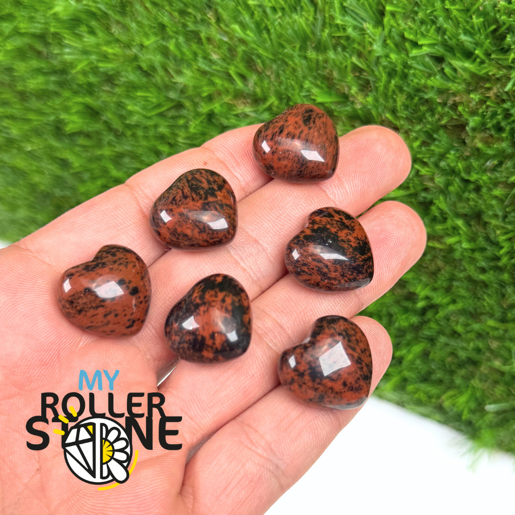 Coeur en Obsidienne Acajou Mahogany