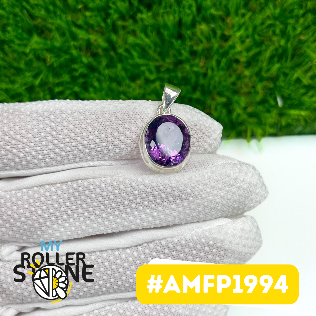 Pendentif Argent 925 Améthyste Facettée #AMFP1994