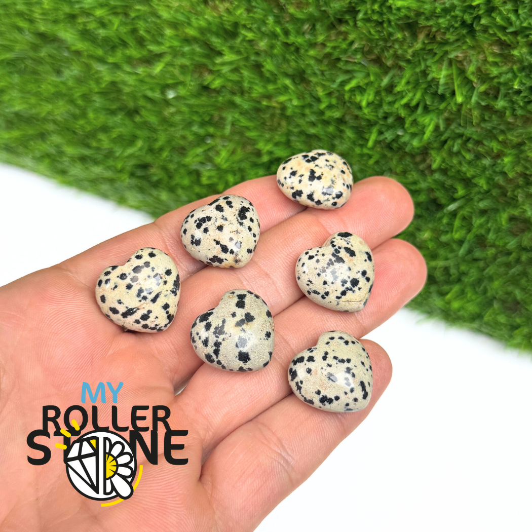 Coeur en Jaspe Dalmatien