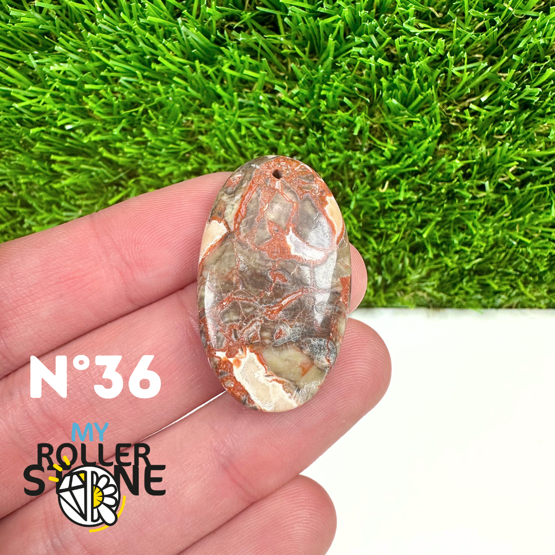 Pendentif Jaspe Polychrome