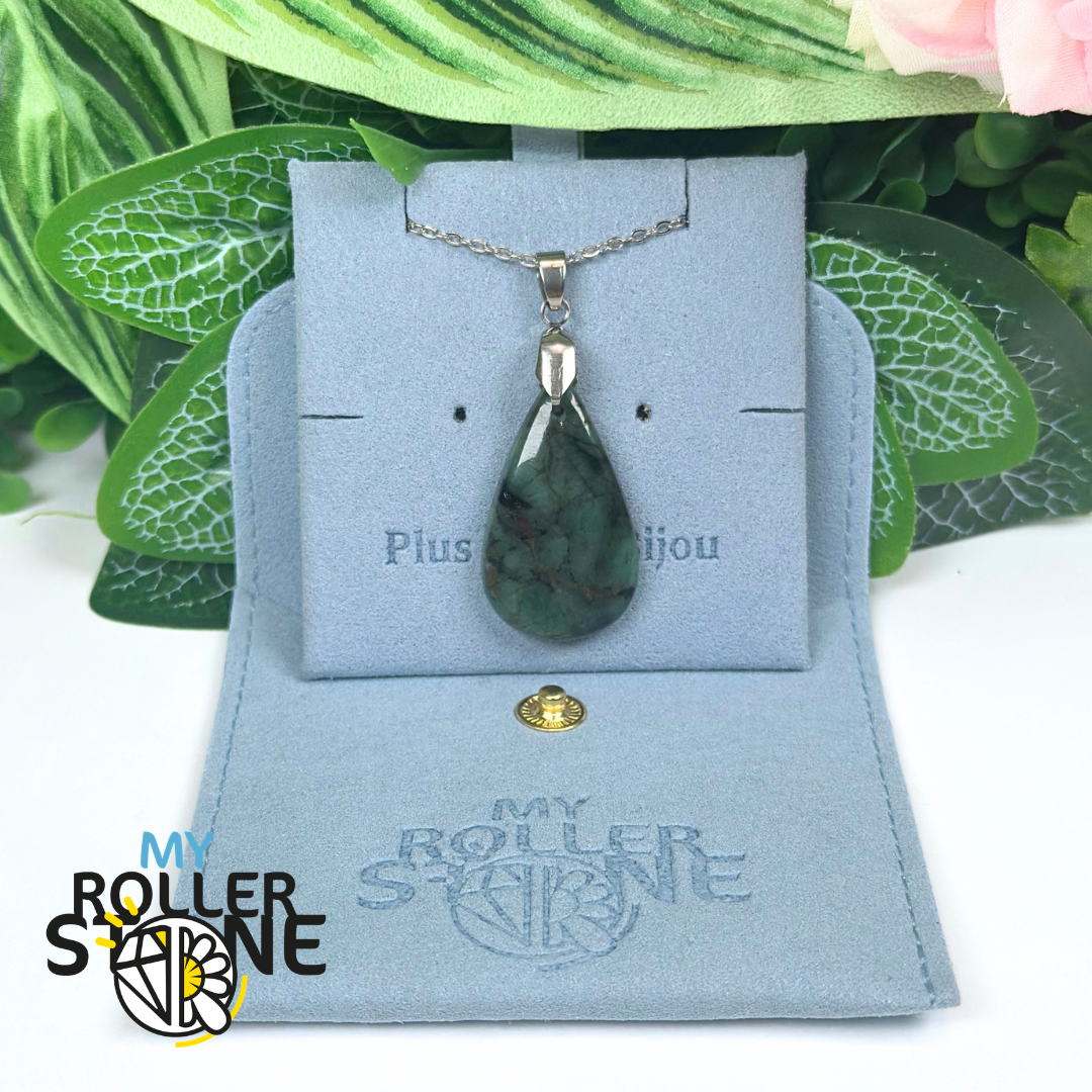 Pendentif Émeraude Percé