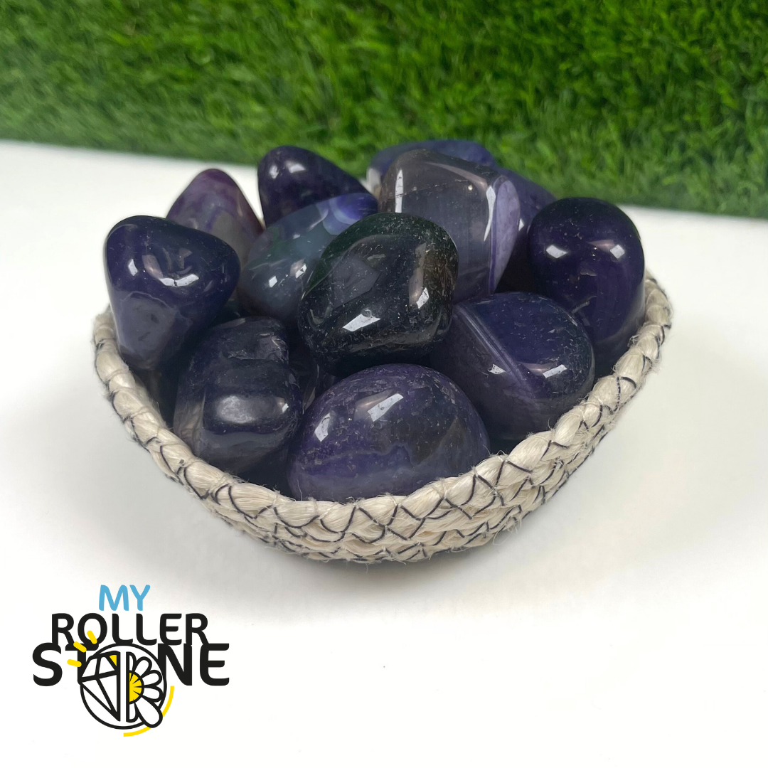 Pierre Roulée en Agate Lilas