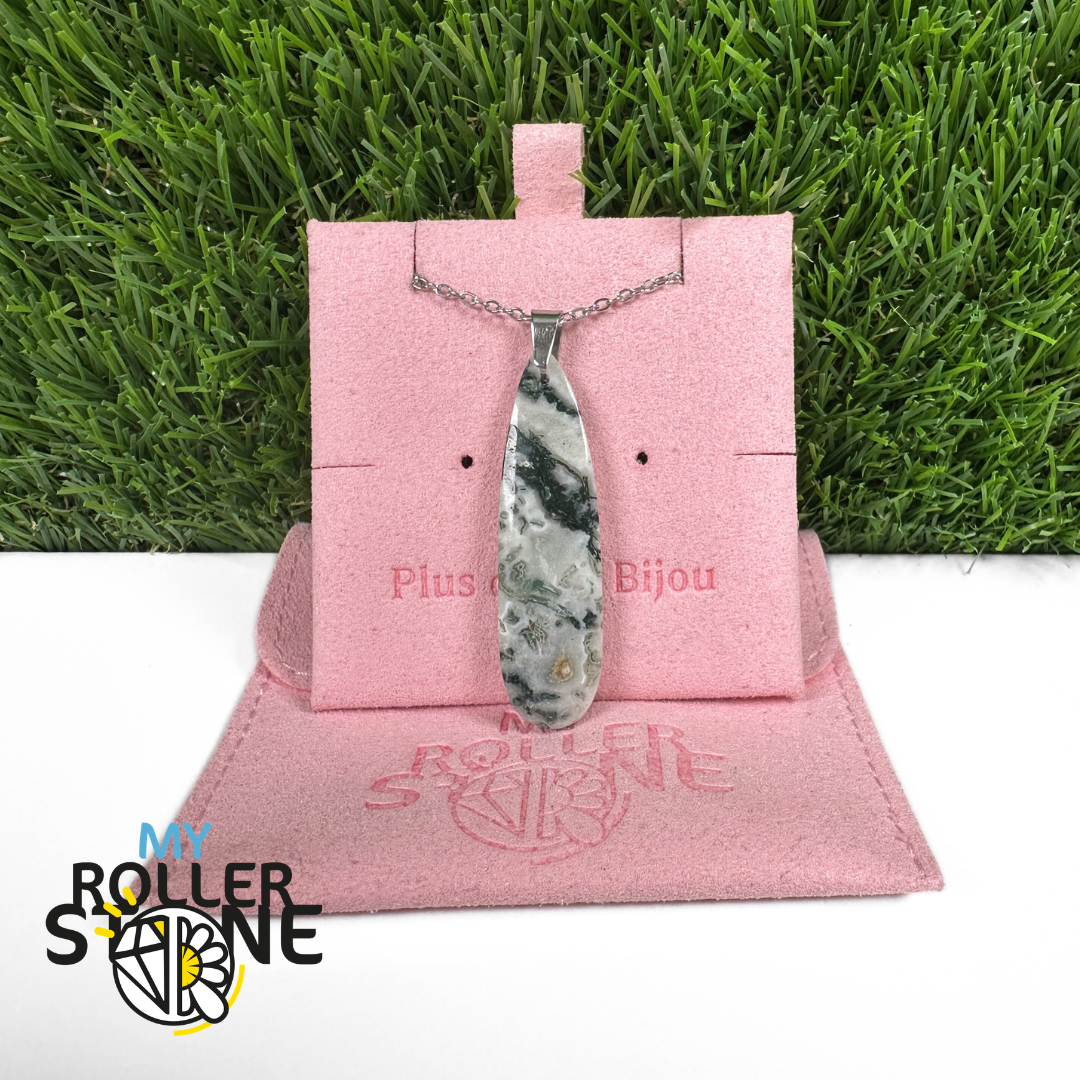 Pendentif Percé Agate Arbre Goutte