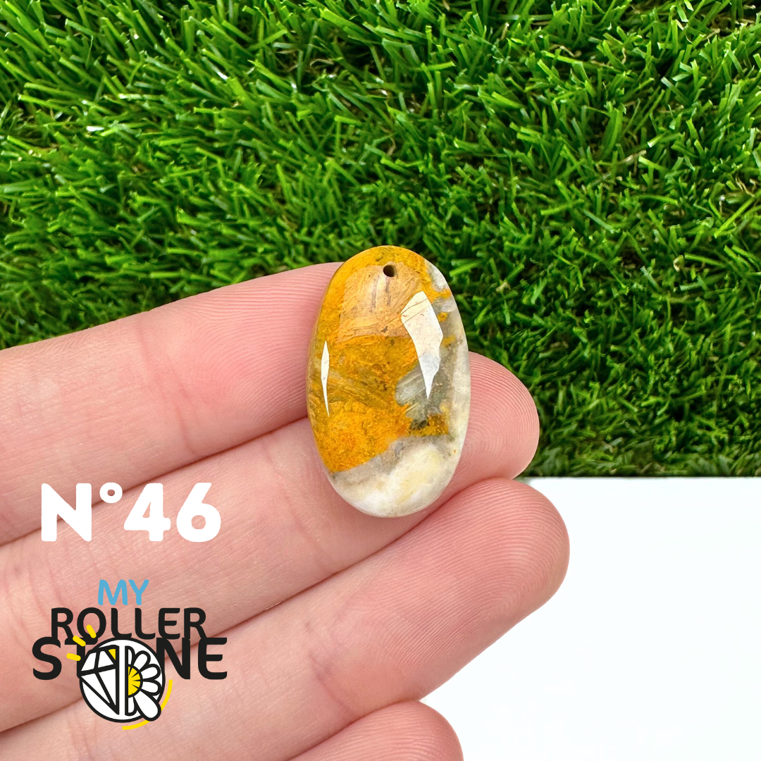 Pendentif Jaspe Bumblebee Néo 5A Percé