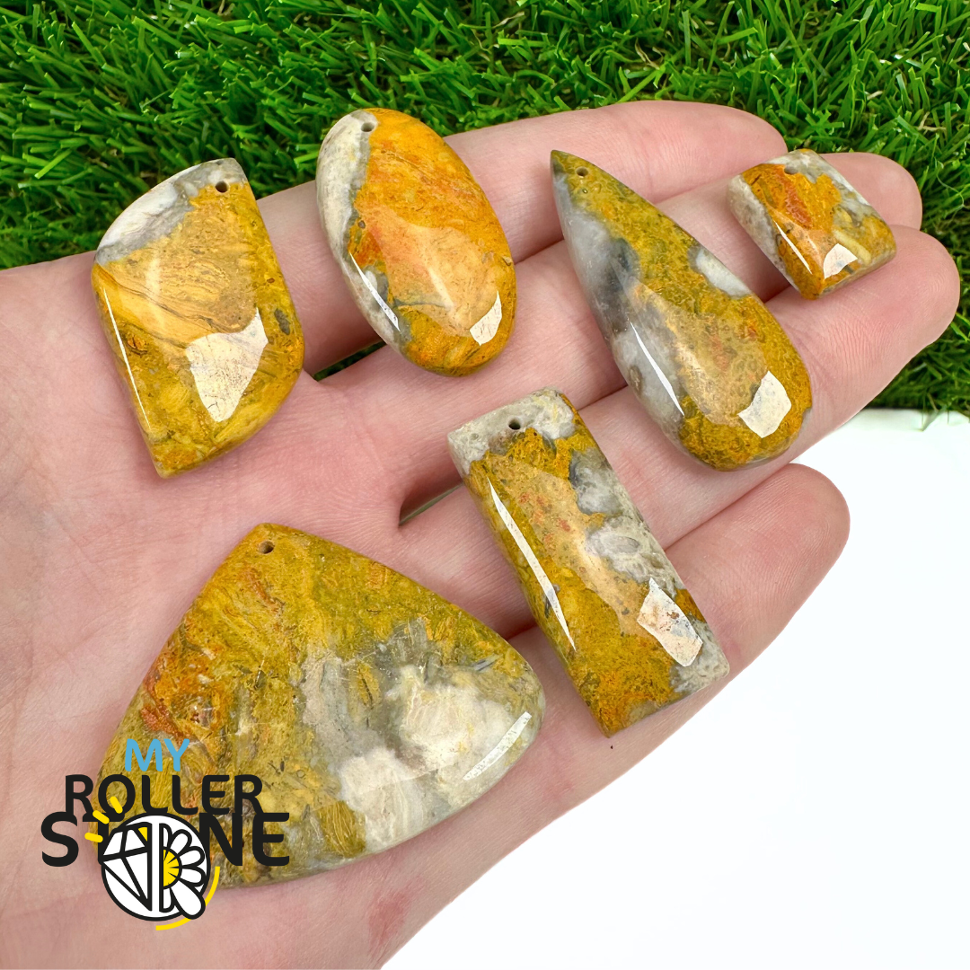 Pendentif Jaspe Bumblebee Néo 5A Percé