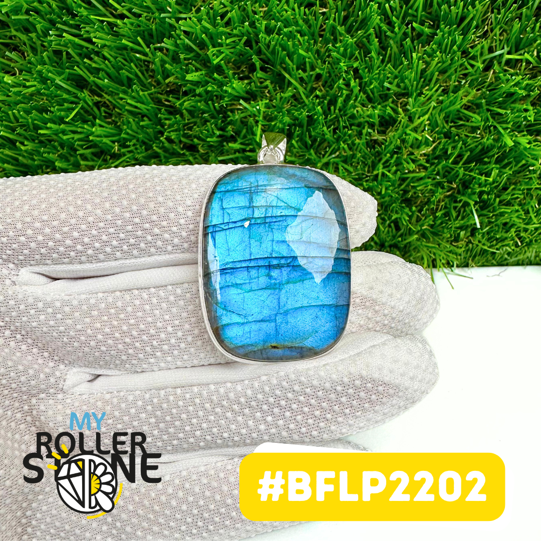 Pendentif Labradorite Blue Fire Argent 925 #BFLP2202