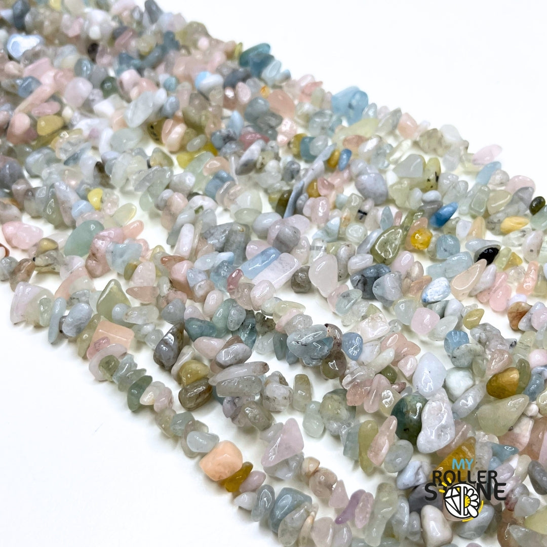 Perle Chips en Morganite 80 CM