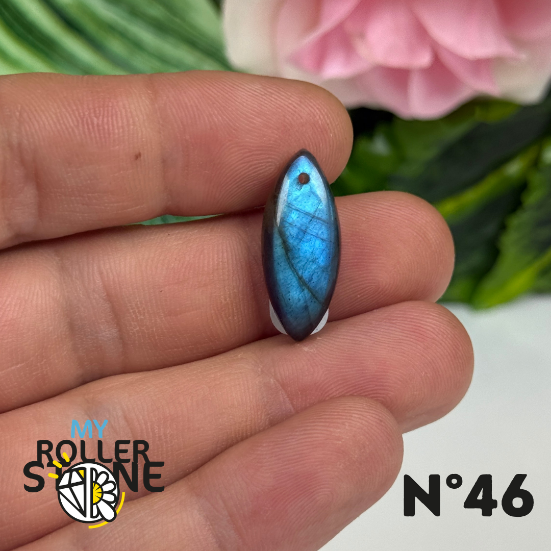 Pendentif Labradorite Blue fire percé 5A
