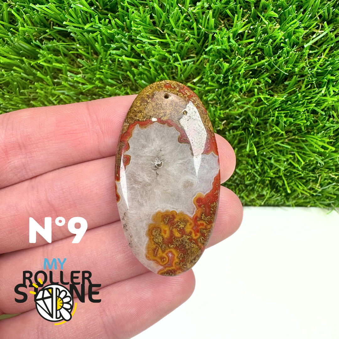 Pendentif Agate Marocaine 5A percé