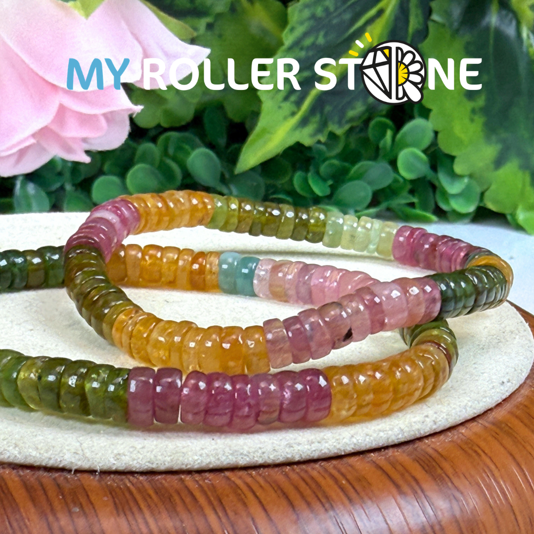 Bracelet Tourmaline Heishi multicolore 5A