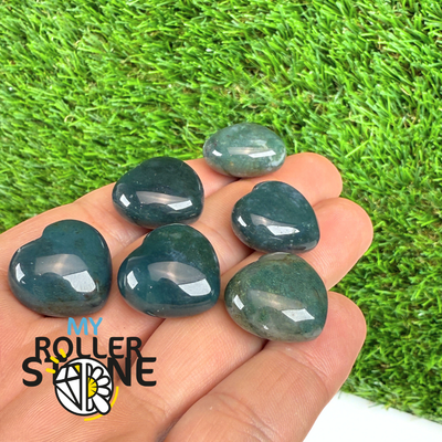 Coeur en Agate mousse Africaine