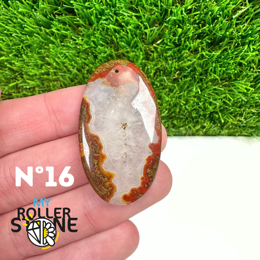 Pendentif Agate Marocaine 5A percé