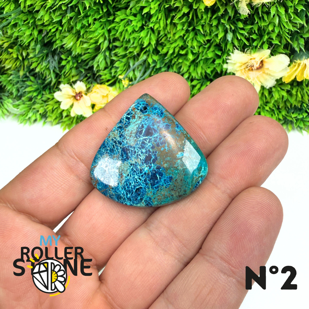 Pendentif Percé Shattuckite avec Cuprite