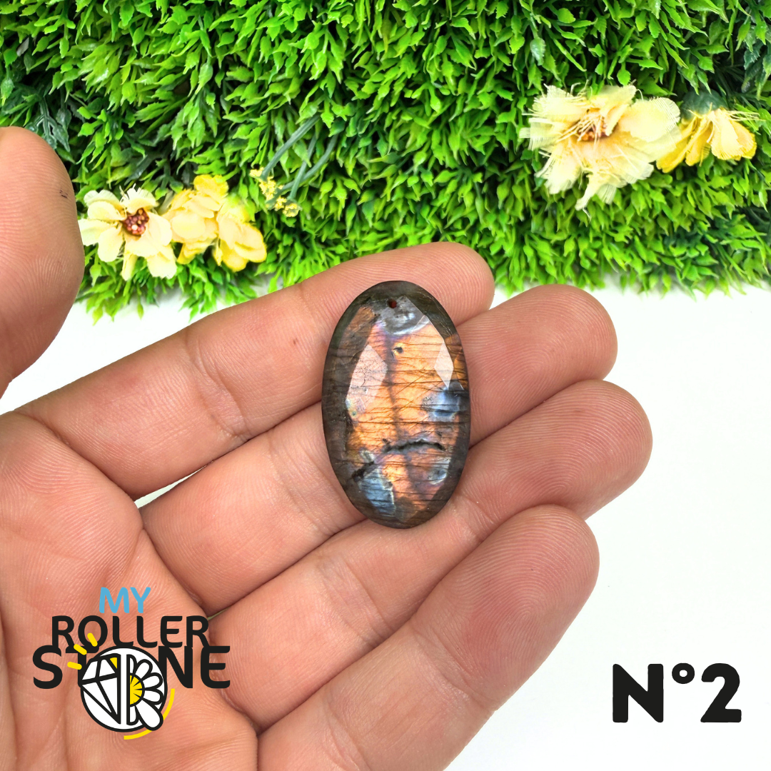 Pendentif Percé Spectrolite Violette