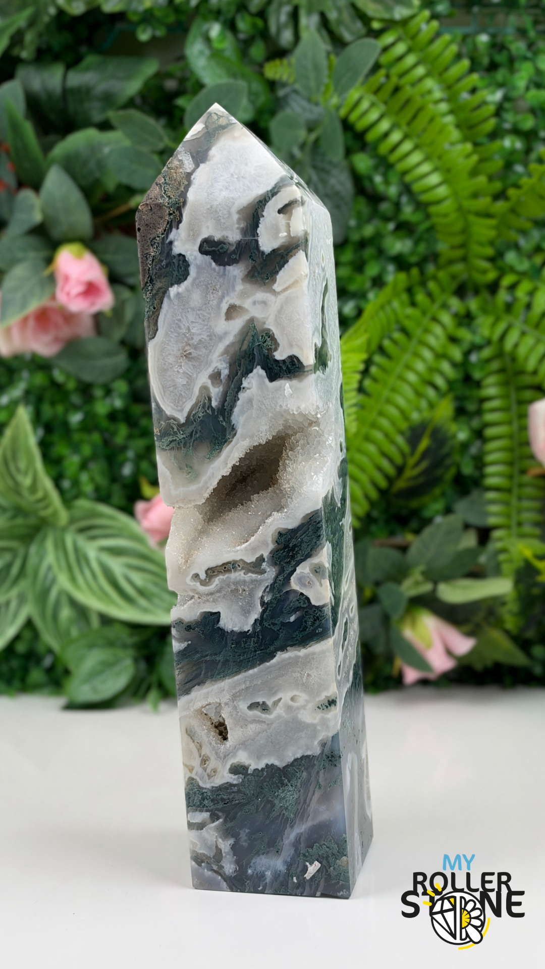 Grande Pointe Pierre en Agate Mousse