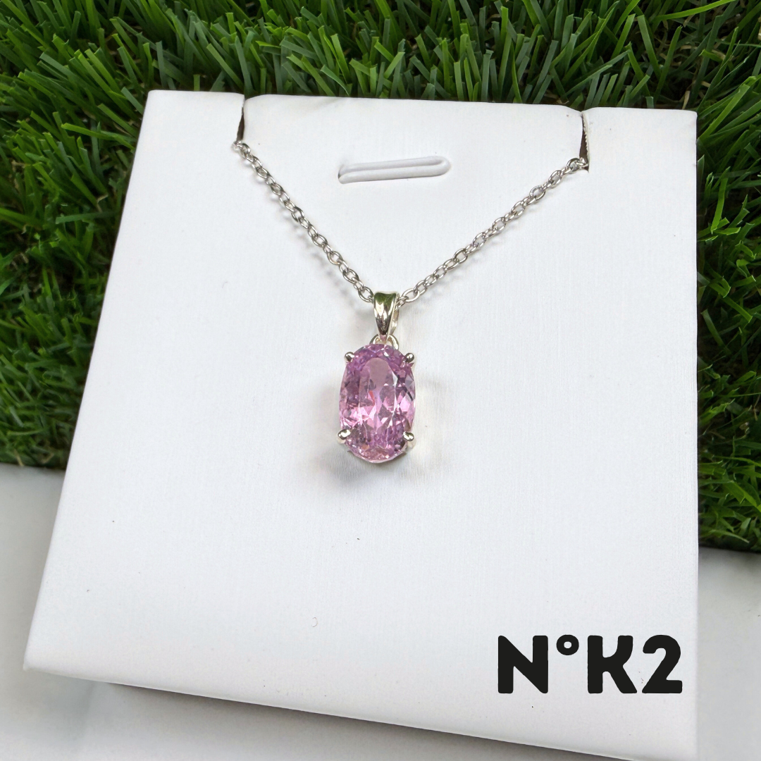 Pendentif Kunzite Qualité Gemme Argent 925 K2
