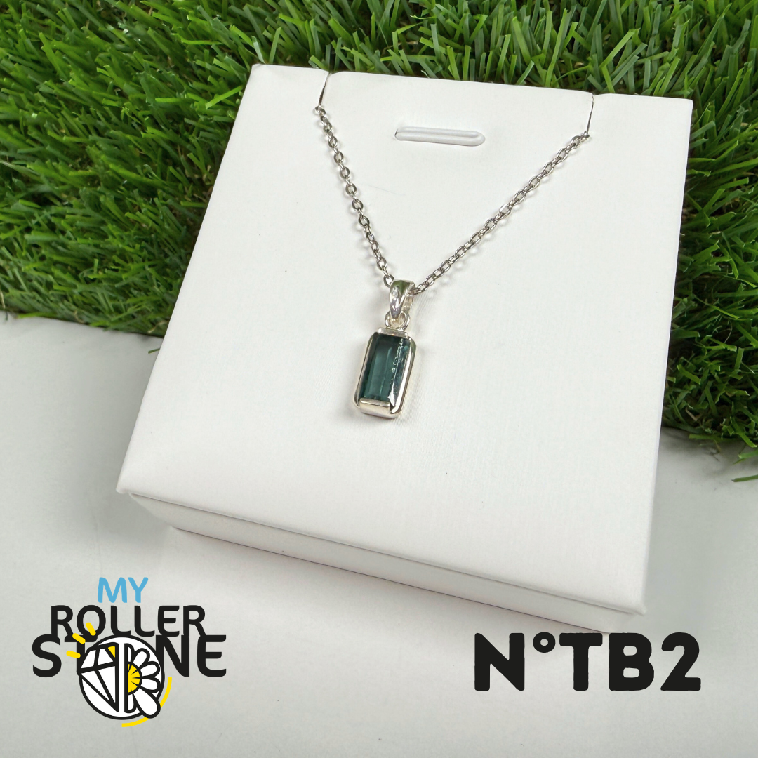 Tourmaline Bleue (Indigolite) - Argent 925 -#2
