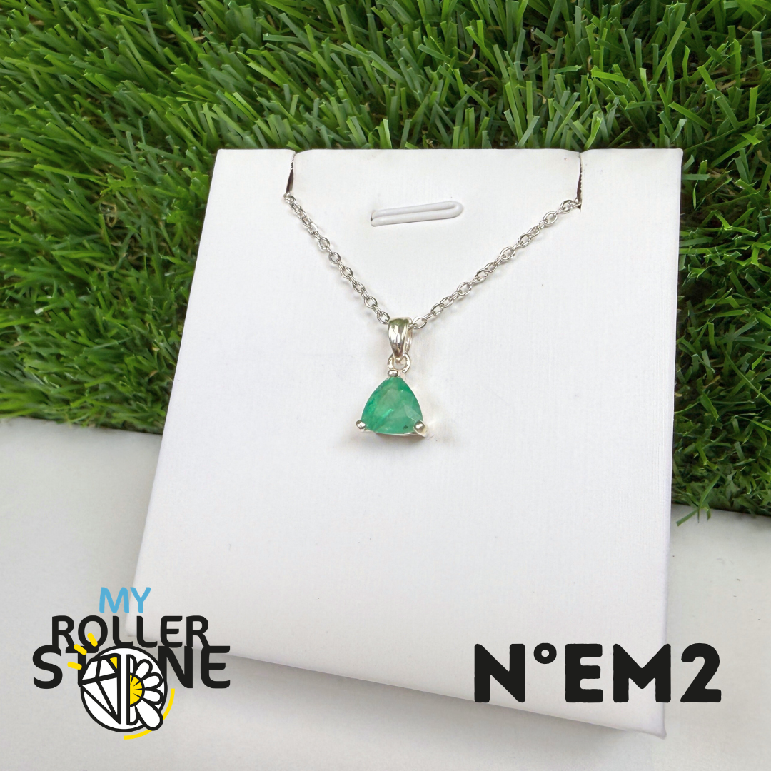 Pendentif Émeraude du Brésil Argent 925 #EM2