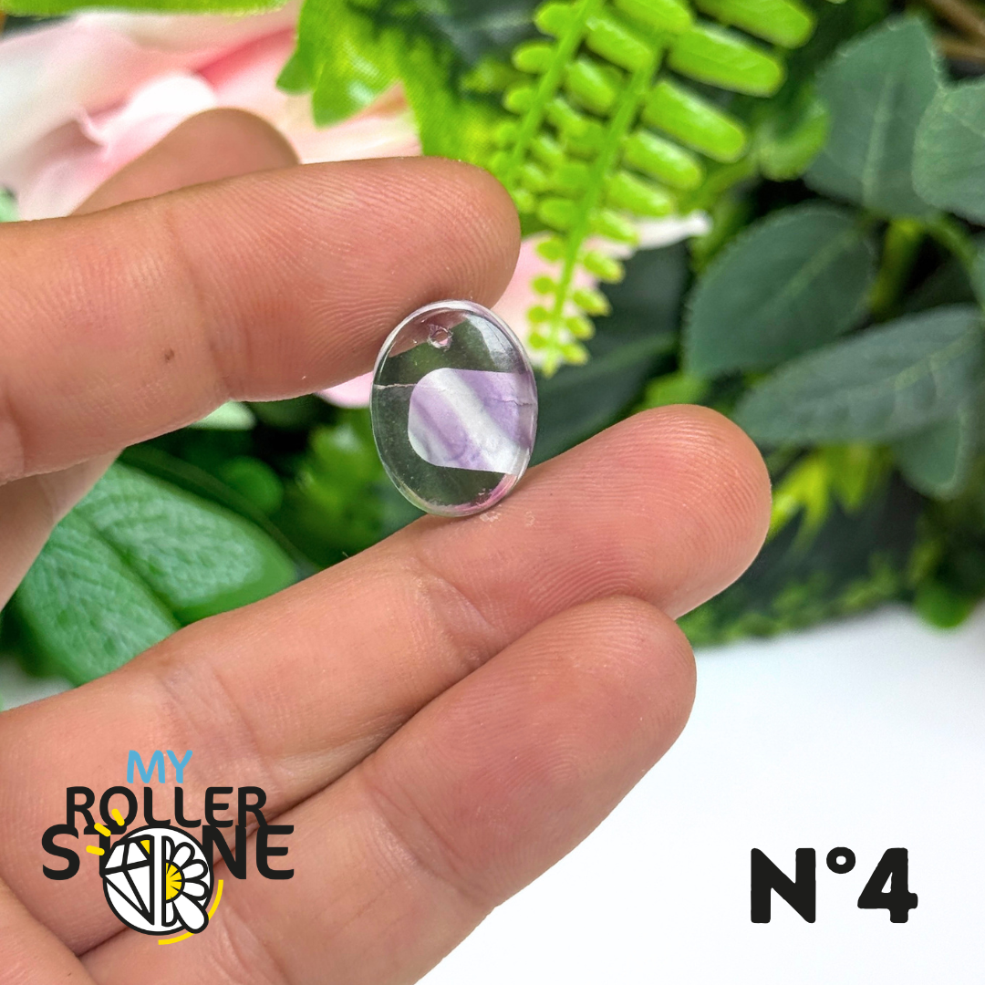 Pendentif percé Fluorite Arc-en-Ciel 5A