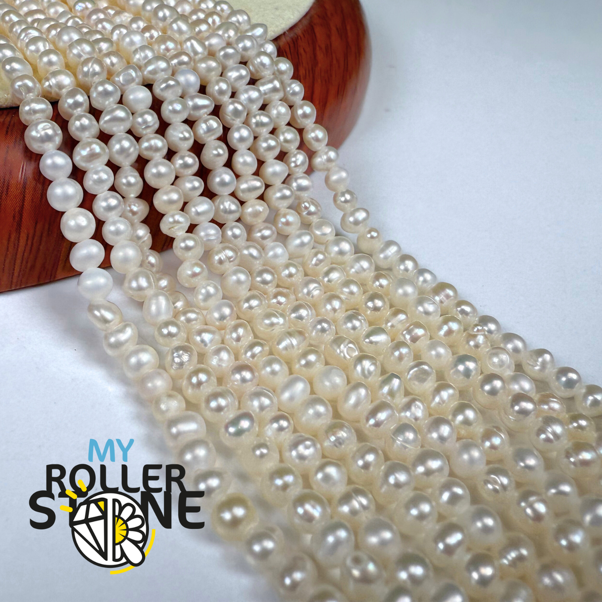 Perles d'eau douce naturelles de 3-3,5 mm